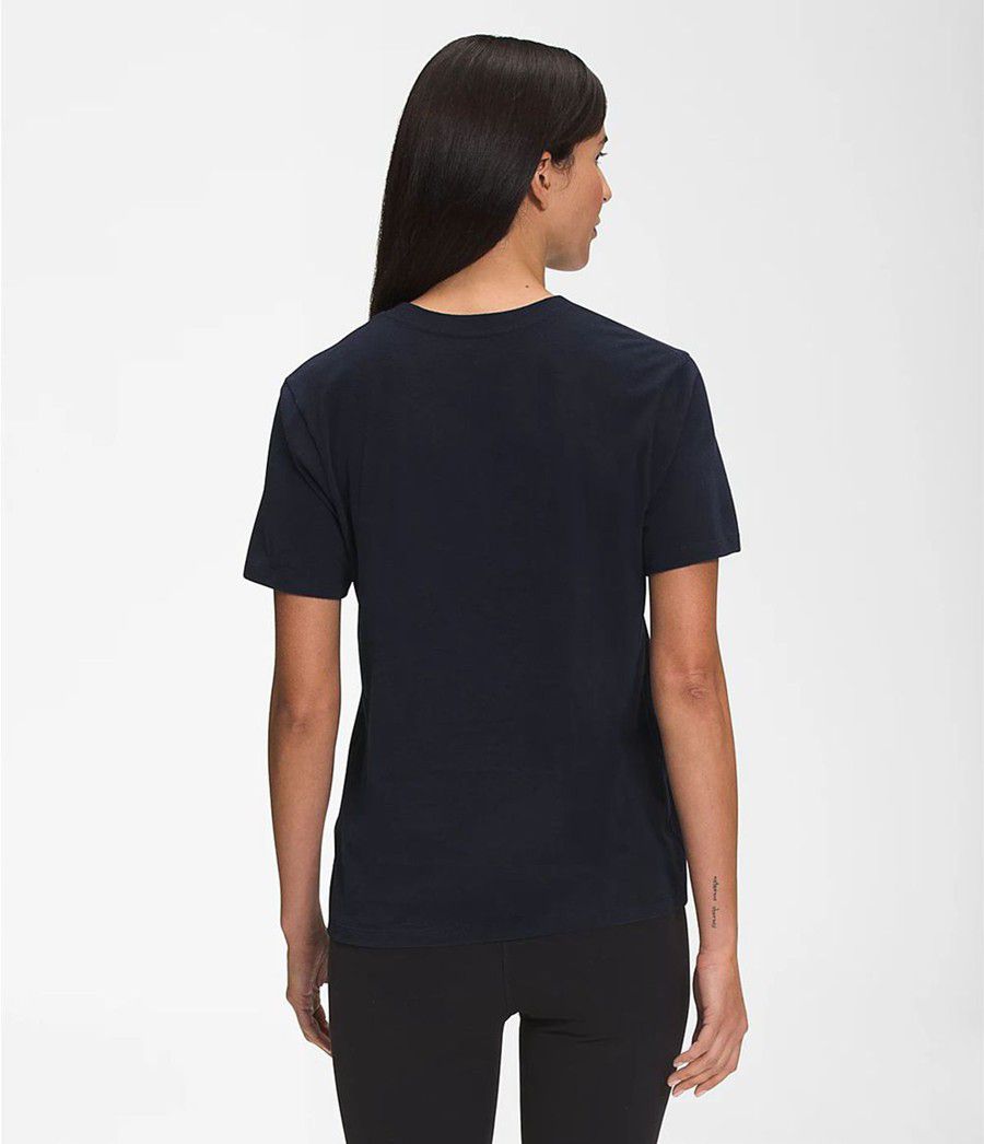 Dámské T-Shirts The North Face Short Sleeve Half Dome Cotton Tmavě Blankyt | KJVCMSE-21