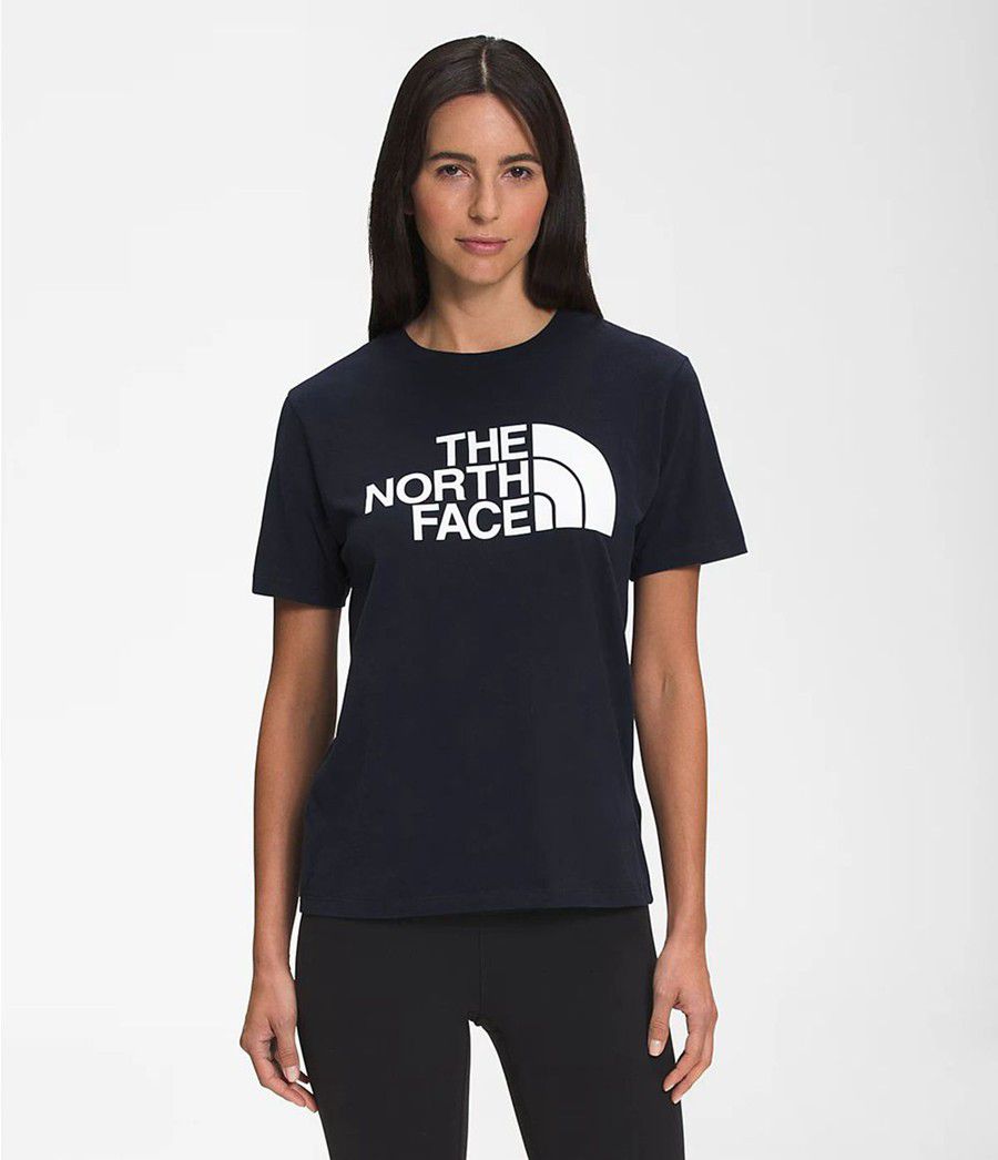 Dámské T-Shirts The North Face Short Sleeve Half Dome Cotton Tmavě Blankyt | KJVCMSE-21