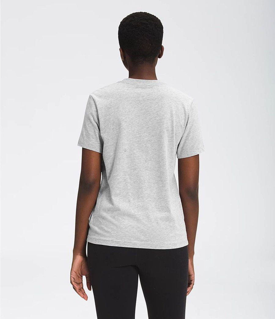 Dámské T-Shirts The North Face Short Sleeve Half Dome Cotton Světle Šedé | HZJWLUM-39