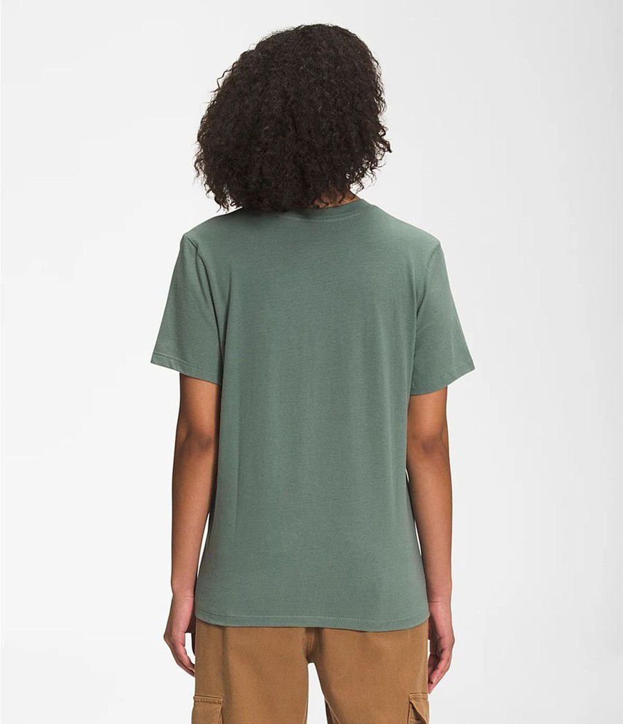Dámské T-Shirts The North Face Short Sleeve Half Dome Cotton Zelene | BAKQLCE-93