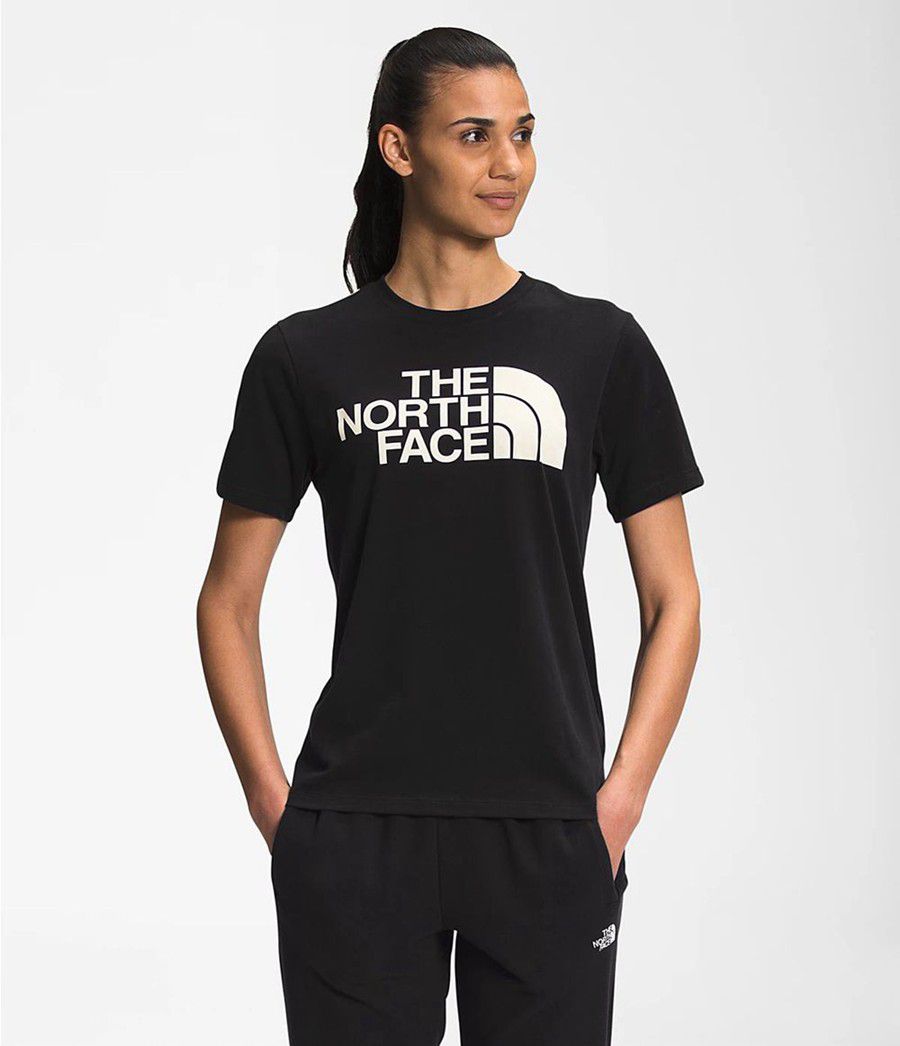 Dámské T-Shirts The North Face Short Sleeve Half Dome Cotton Černé | RNKIFBE-48