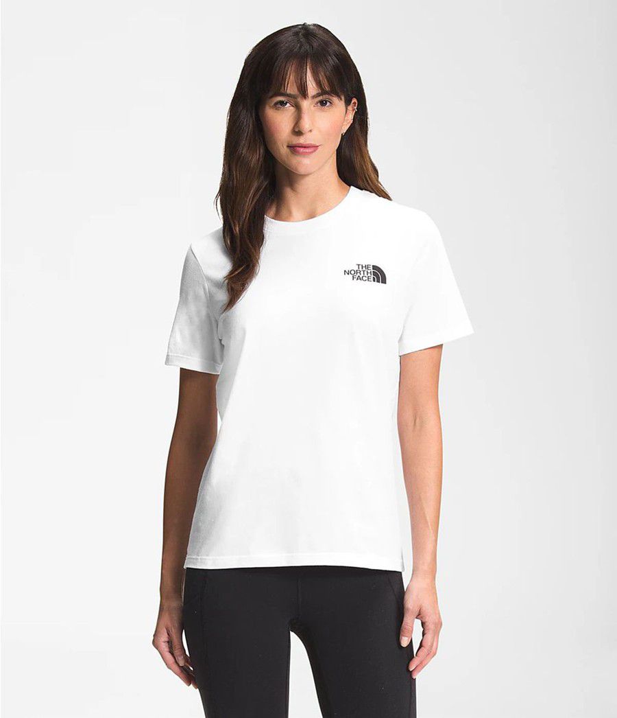 Dámské T-Shirts The North Face Short Sleeve Box Nse Bílé | ZMFCVDL-48