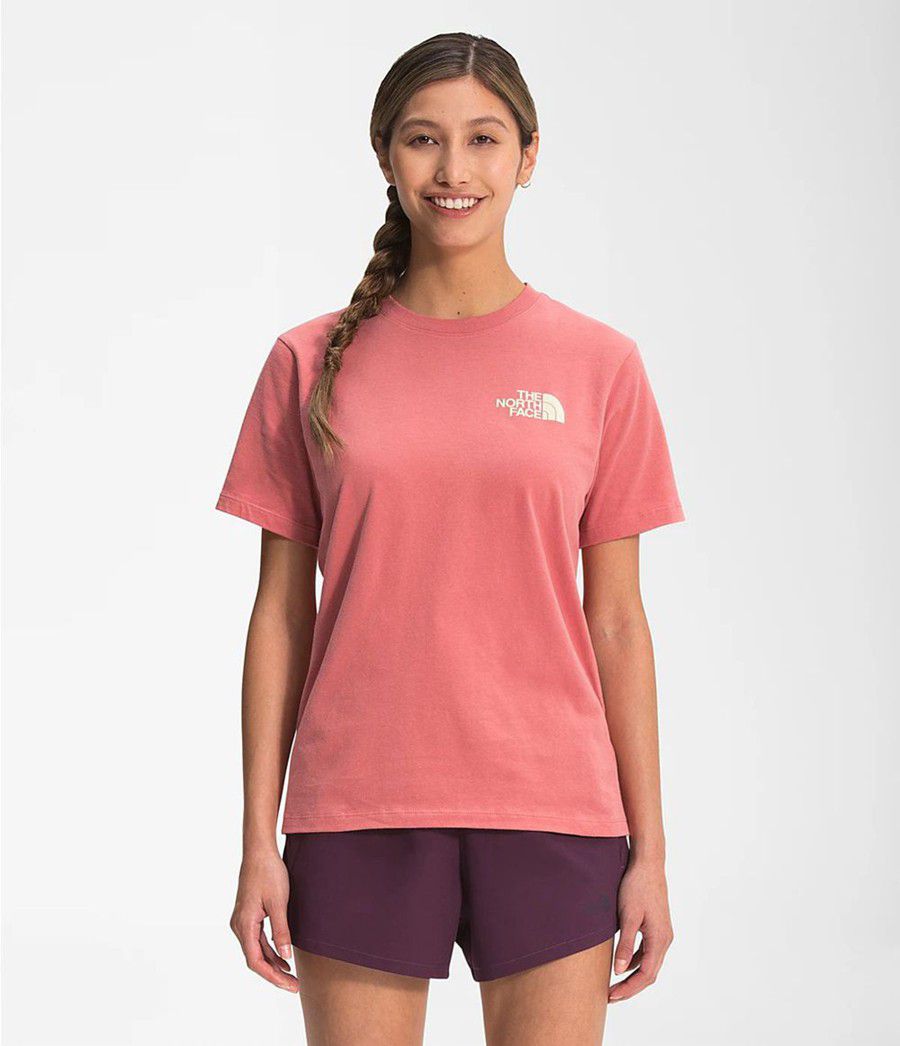 Dámské T-Shirts The North Face Short Sleeve Box Nse Růžové | UCQPRTI-17