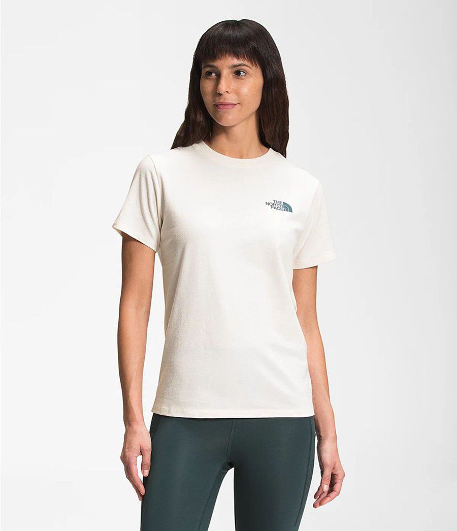 Dámské T-Shirts The North Face Short Sleeve Altitude Problem Bílé | OUJZLSR-34
