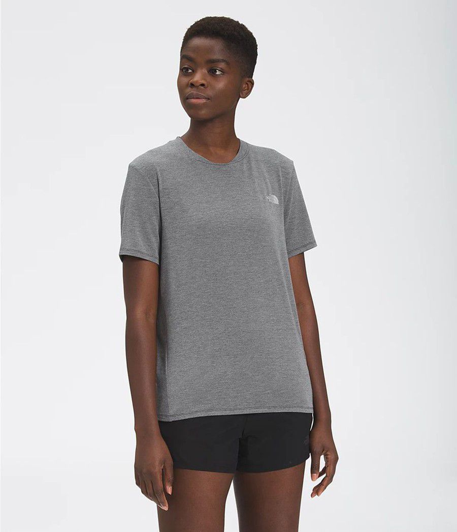 Dámské T-Shirts The North Face Wander Short Sleeve Šedé | MRBYXAD-42