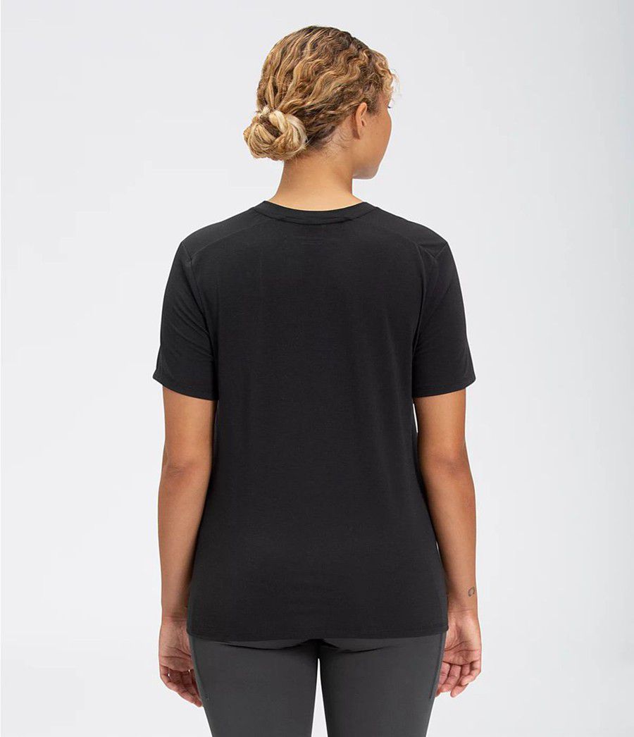 Dámské T-Shirts The North Face Wander Short Sleeve Černé | KBHOLVP-05