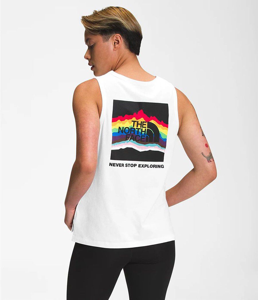 Dámské Tank Tops The North Face Pride Bílé | ZVTFJMB-19
