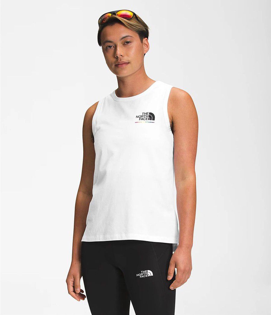 Dámské Tank Tops The North Face Pride Bílé | ZVTFJMB-19