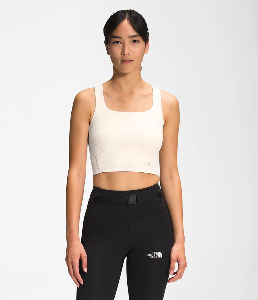 Dámské Tank Tops The North Face Ruby Hill Rib-Knit Bílé | CLSPMGW-34