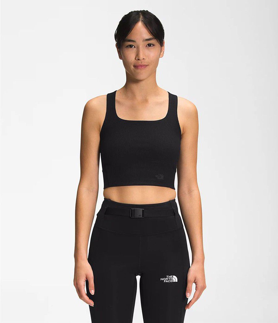 Dámské Tank Tops The North Face Ruby Hill Rib-Knit Černé | ZMLWXNS-94