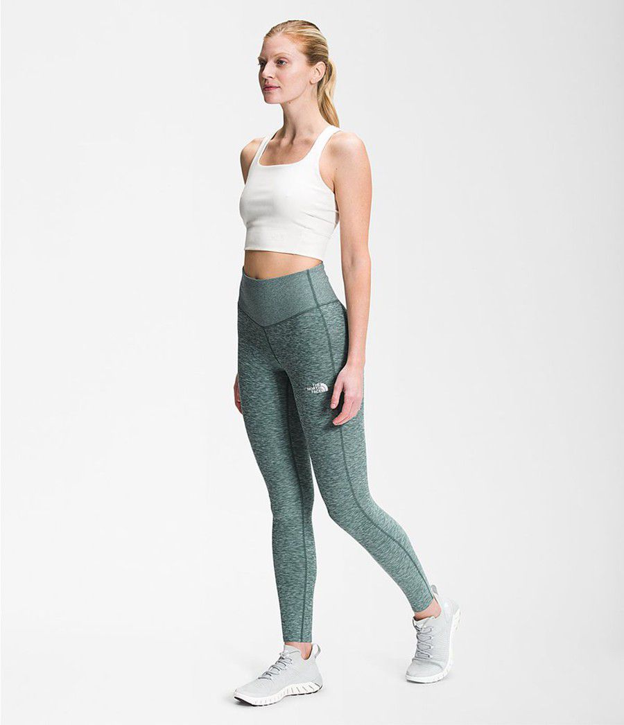 Dámské Tights The North Face Dune Sky 7/8 Regular Zelene | IMHUSRT-82