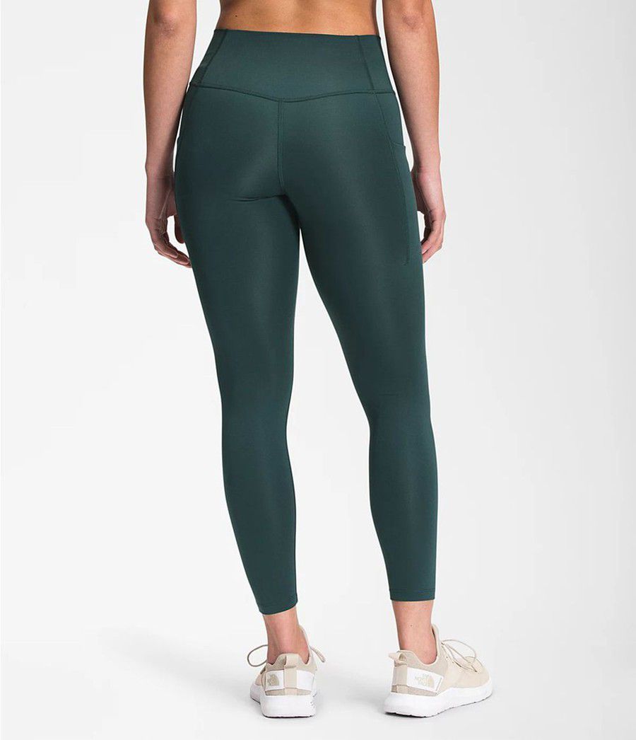 Dámské Tights The North Face Motivation High-Rise 7/8 Pocket Regular Tmavě Zelene | OWKLPRA-93