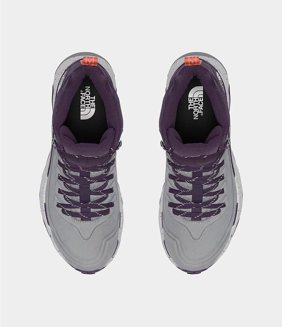 Dámské Turistické Boty The North Face Vectiv Exploris Mid Futurelight Leather Šedé | WGUFTSL-15