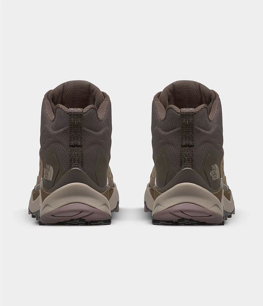Dámské Turistické Boty The North Face Vectiv Exploris Mid Futurelight Leather Hnědé | DHGVPFE-31