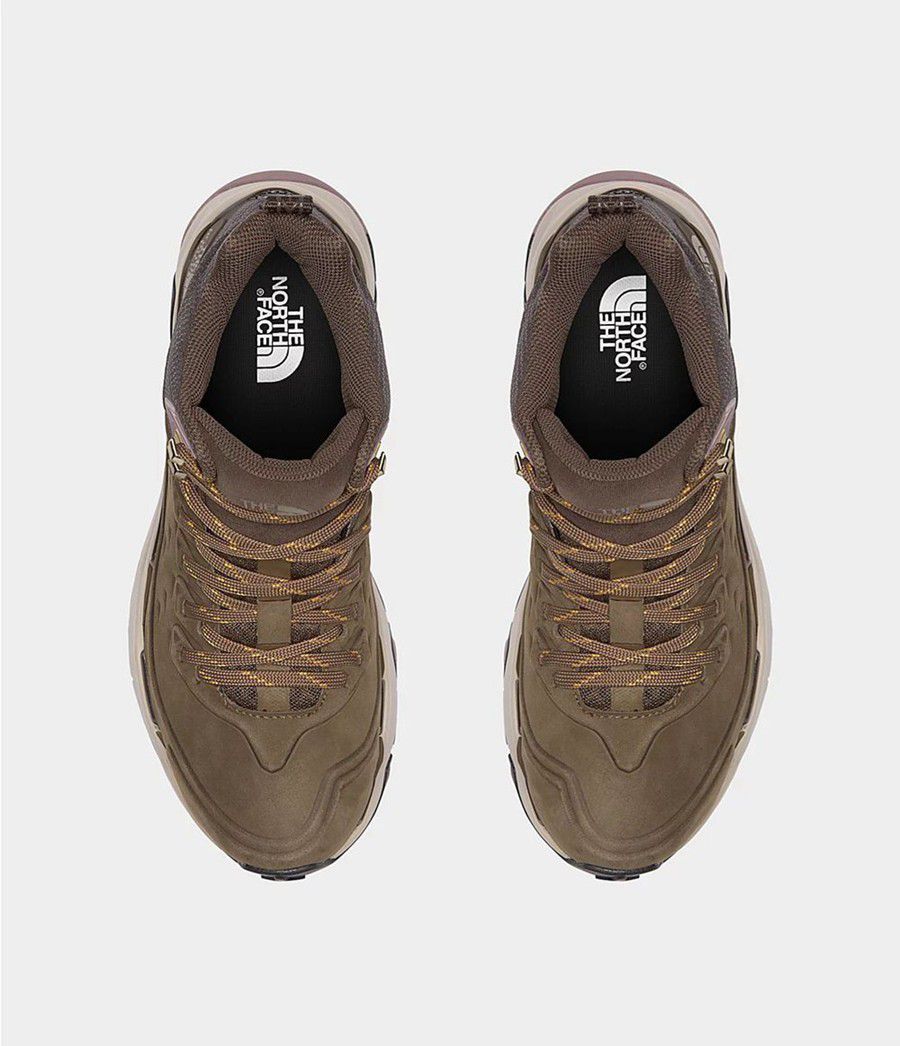 Dámské Turistické Boty The North Face Vectiv Exploris Mid Futurelight Leather Hnědé | DHGVPFE-31