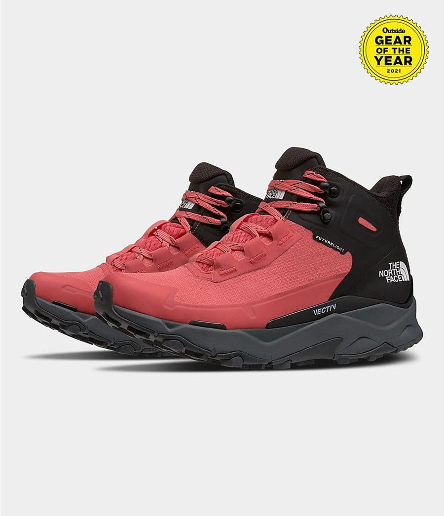 Dámské Turistické Boty The North Face Vectiv Exploris Mid Futurelight Červené Černé | CBEWJHI-93
