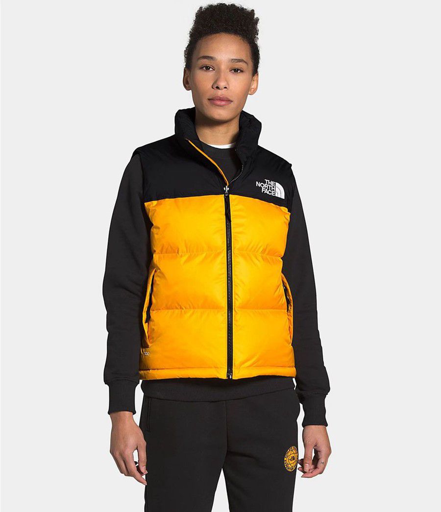 Dámské Vests The North Face 1996 Retro Nuptse Zlaté | SLKXERZ-95
