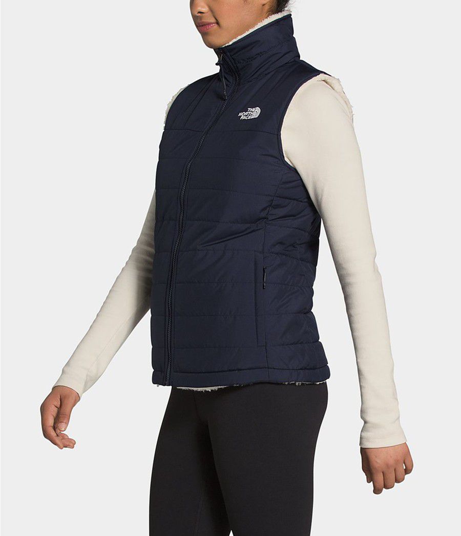 Dámské Vests The North Face Mossbud Insulated Reversible Tmavě Blankyt | NXRZJIK-30