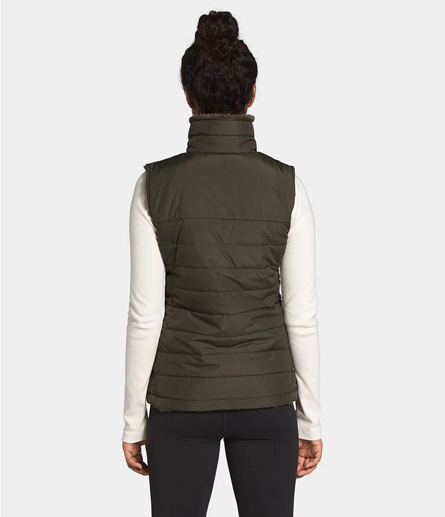 Dámské Vests The North Face Mossbud Insulated Reversible Olivy Zelené | BERJUHP-92