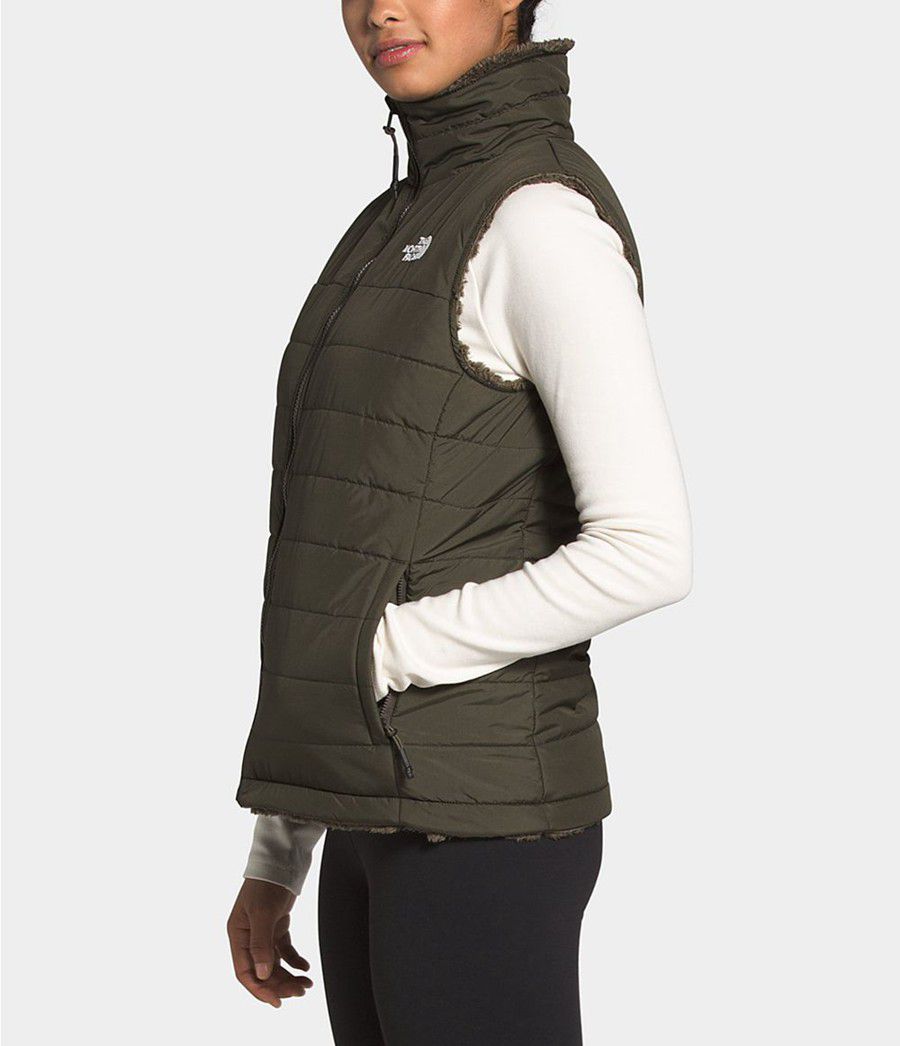 Dámské Vests The North Face Mossbud Insulated Reversible Olivy Zelené | BERJUHP-92