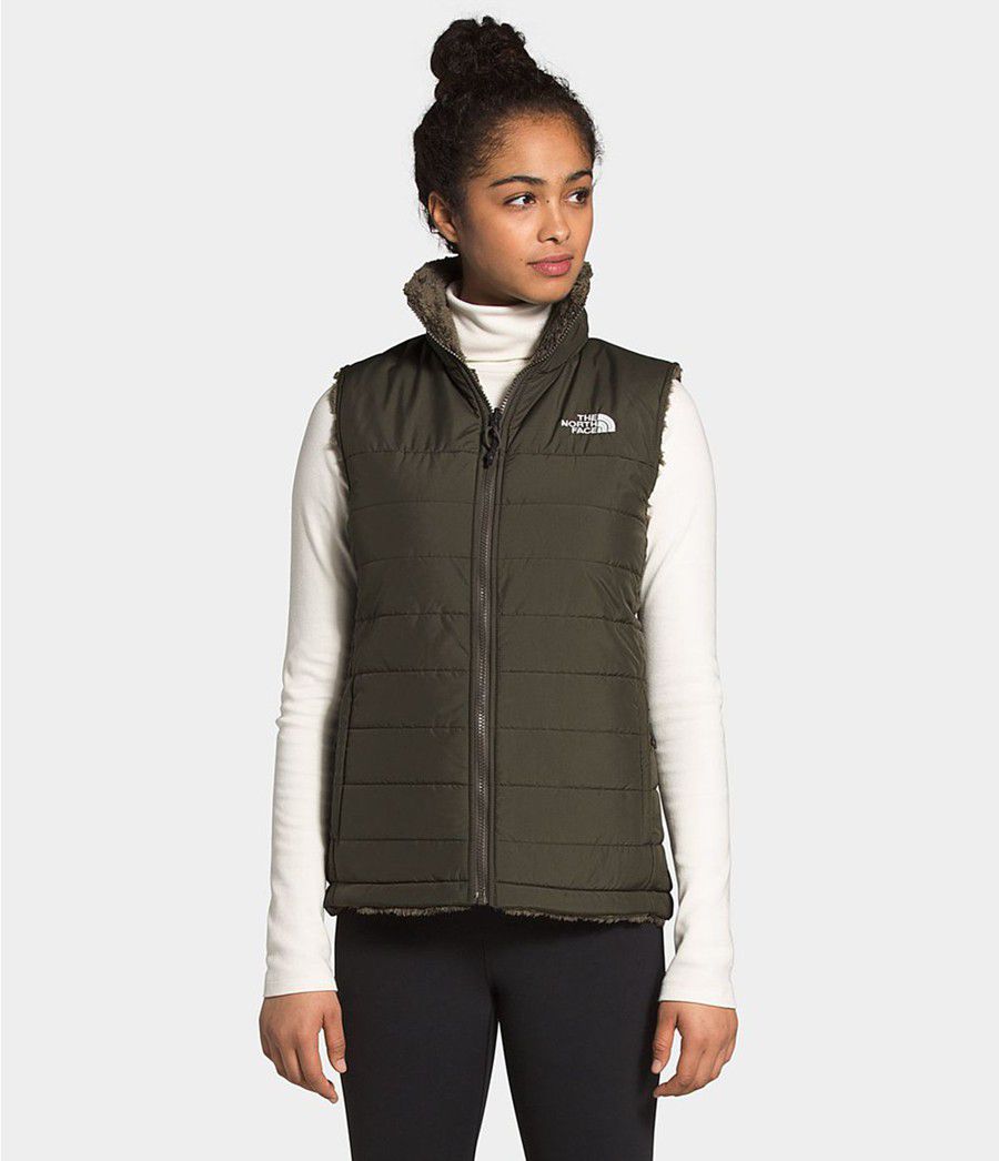 Dámské Vests The North Face Mossbud Insulated Reversible Olivy Zelené | BERJUHP-92
