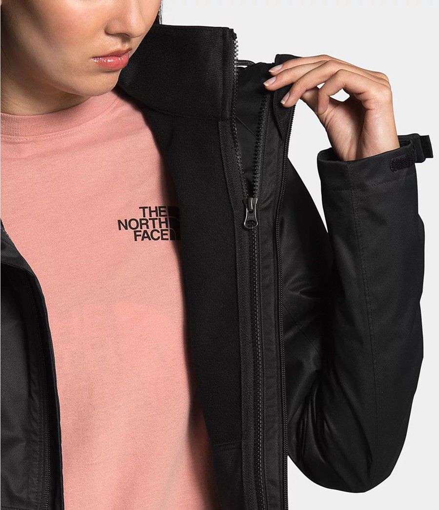 Dámské Zateplené Bundy The North Face Arrowood Triclimate® Černé | UZNFCJO-60