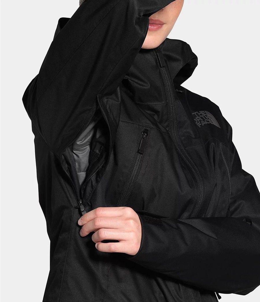 Dámské Zateplené Bundy The North Face Clementine Triclimate® Černé | HFCAOGW-58