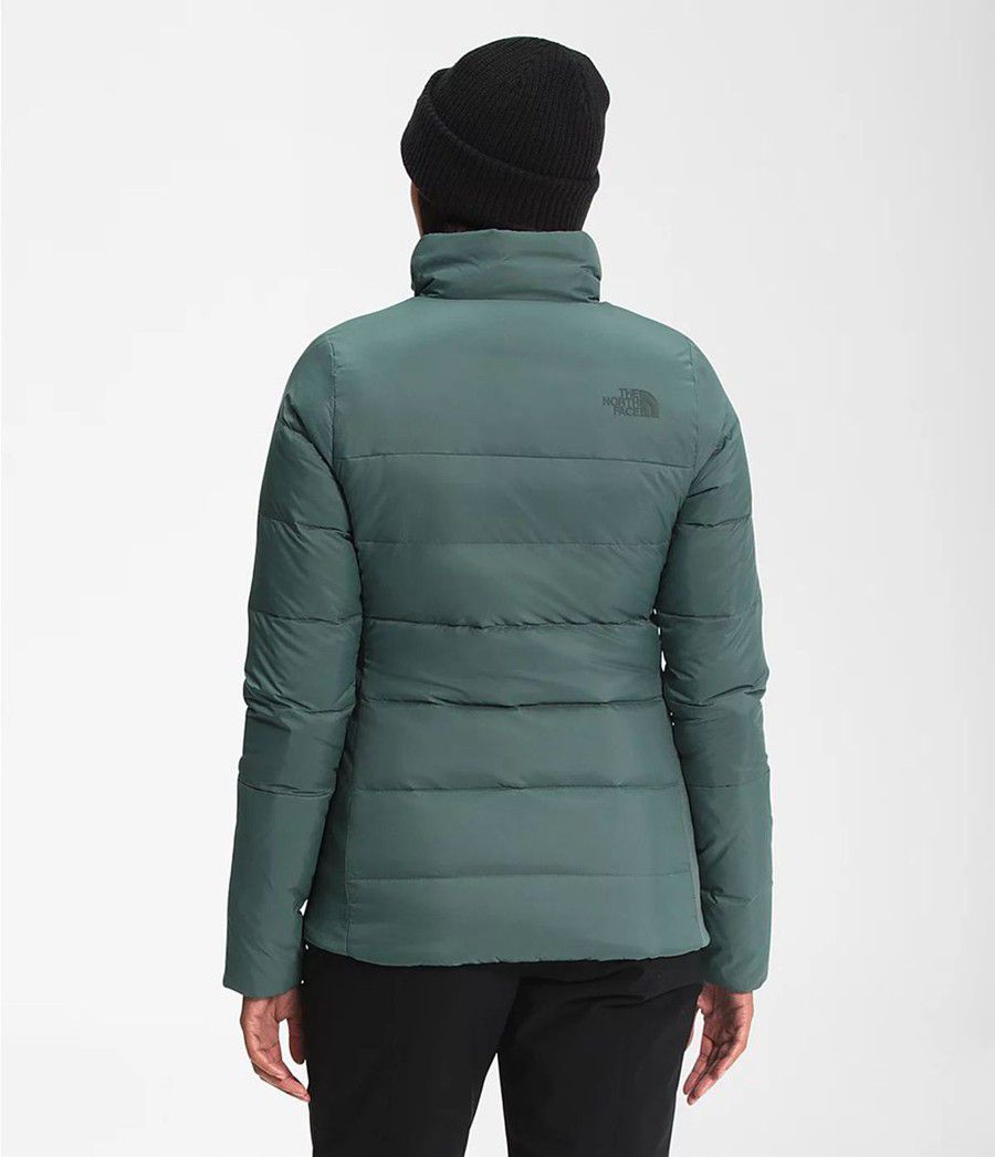 Dámské Zateplené Bundy The North Face Evelu Down Hybrid Zelene | QLNFTEX-09