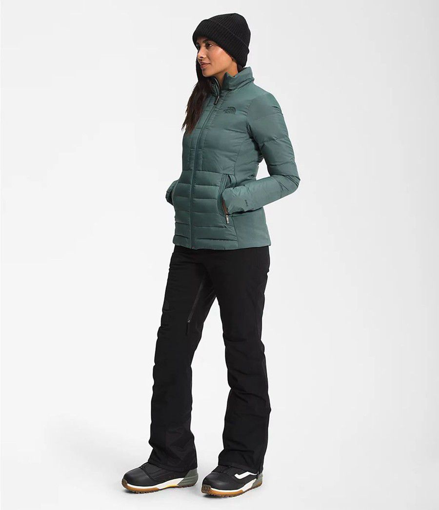 Dámské Zateplené Bundy The North Face Evelu Down Hybrid Zelene | QLNFTEX-09
