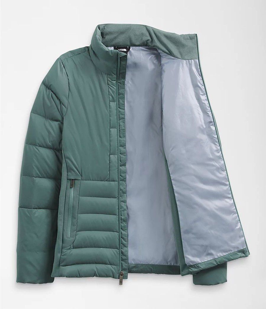 Dámské Zateplené Bundy The North Face Evelu Down Hybrid Zelene | QLNFTEX-09