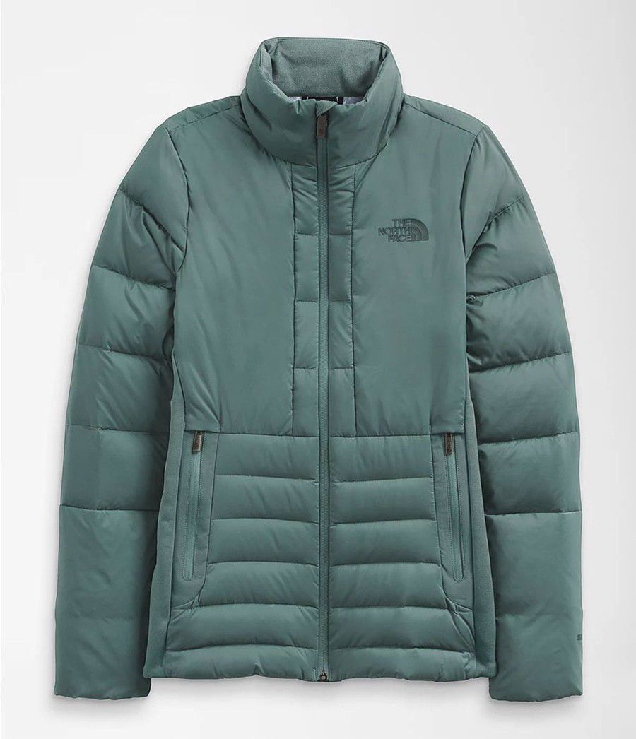Dámské Zateplené Bundy The North Face Evelu Down Hybrid Zelene | QLNFTEX-09