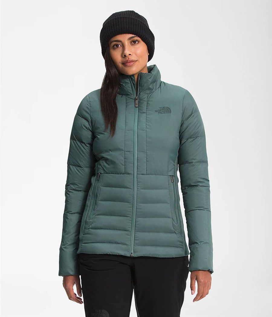 Dámské Zateplené Bundy The North Face Evelu Down Hybrid Zelene | QLNFTEX-09