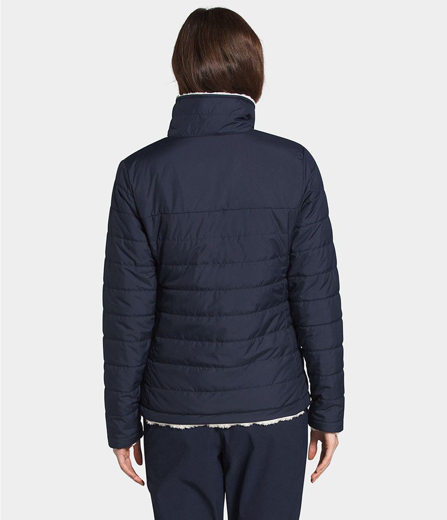 Dámské Zateplené Bundy The North Face Mossbud Reversible Tmavě Blankyt | EZODMNI-41