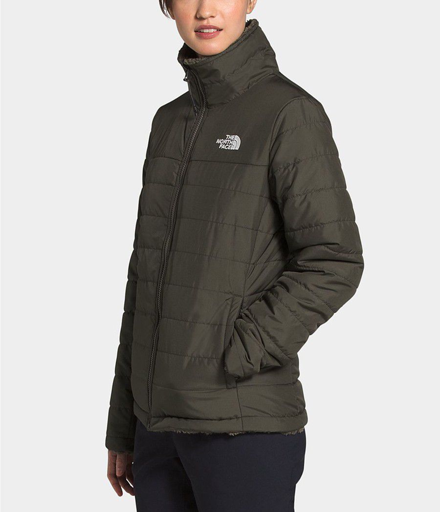 Dámské Zateplené Bundy The North Face Mossbud Reversible Olivy Zelené | YCHVDSP-93