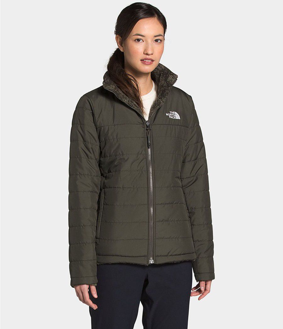 Dámské Zateplené Bundy The North Face Mossbud Reversible Olivy Zelené | YCHVDSP-93