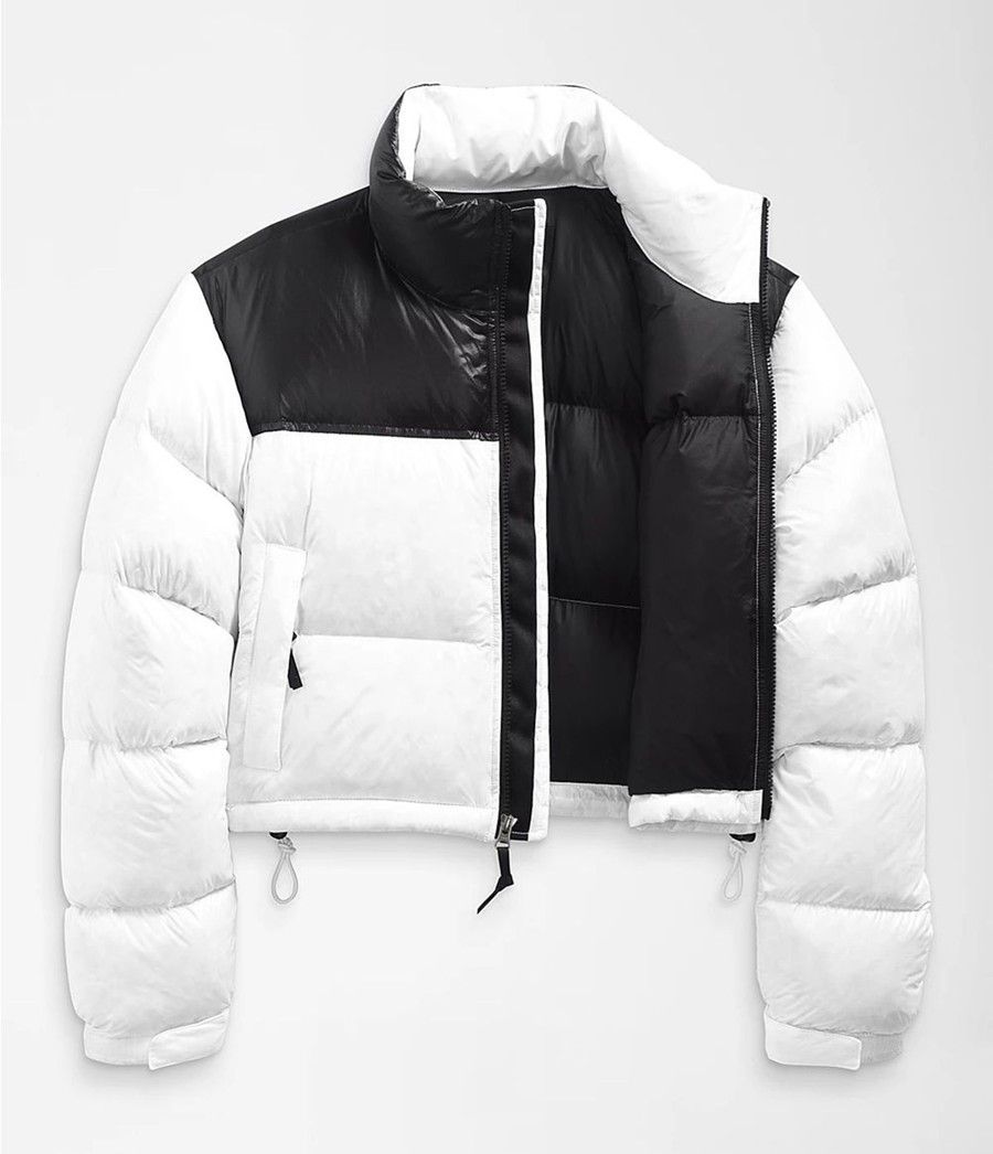 Dámské Zateplené Bundy The North Face Nuptse Short Bílé | PAOISMR-37