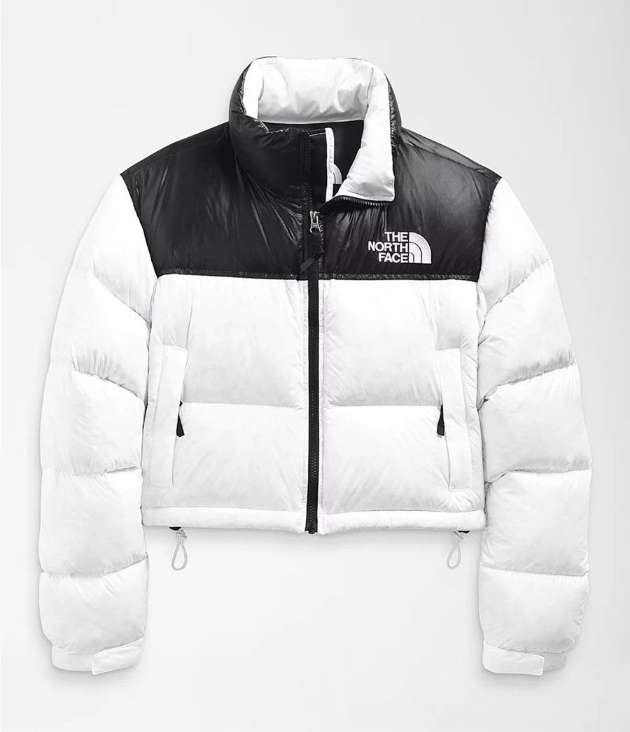 Dámské Zateplené Bundy The North Face Nuptse Short Bílé | PAOISMR-37