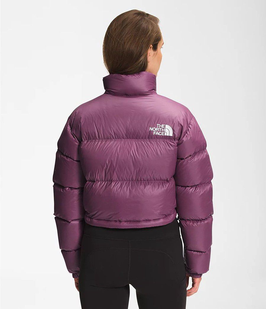 Dámské Zateplené Bundy The North Face Nuptse Short Fialové | CAUDFHE-20