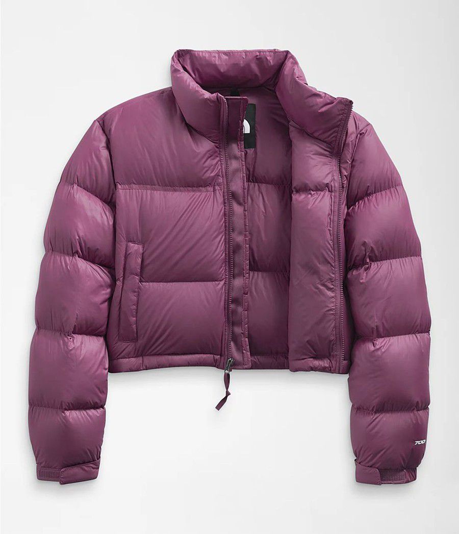 Dámské Zateplené Bundy The North Face Nuptse Short Fialové | CAUDFHE-20