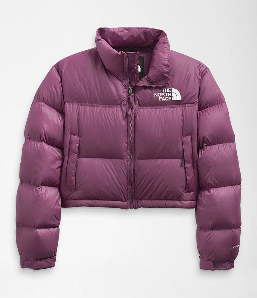 Dámské Zateplené Bundy The North Face Nuptse Short Fialové | CAUDFHE-20