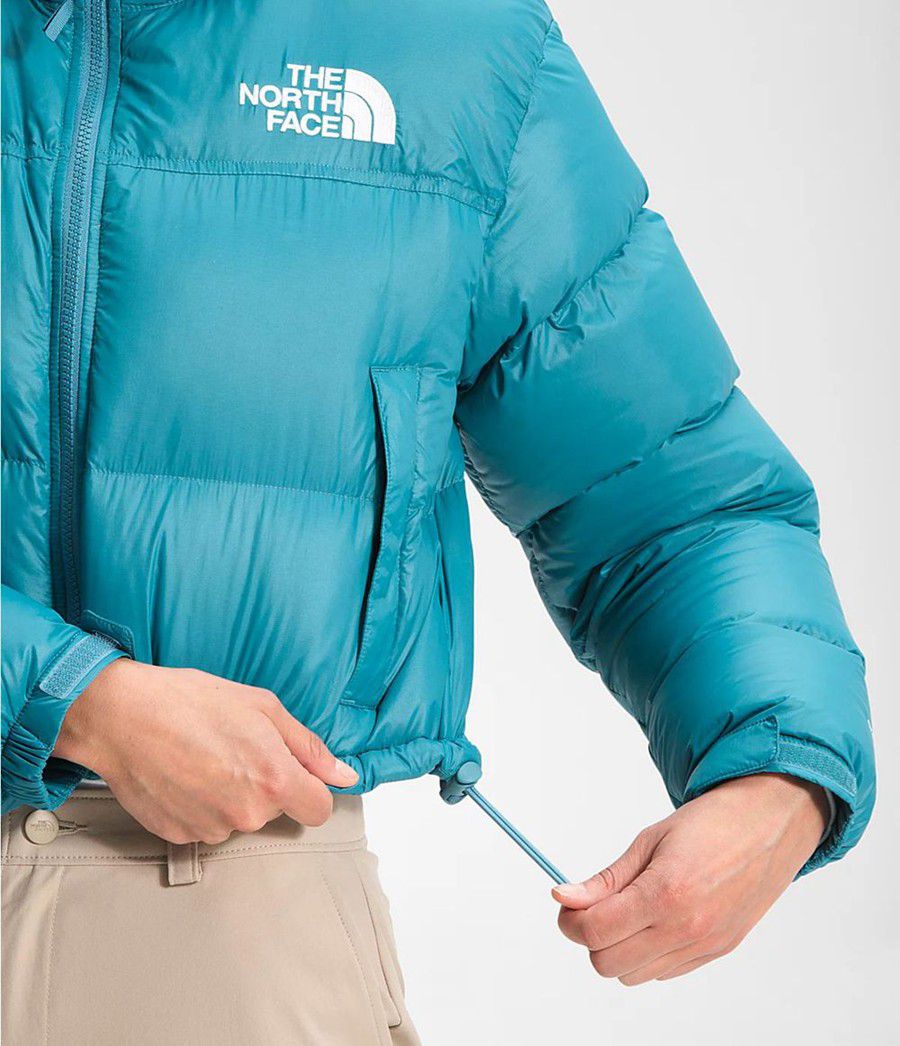Dámské Zateplené Bundy The North Face Nuptse Short Blankyt | MXLIJWH-96