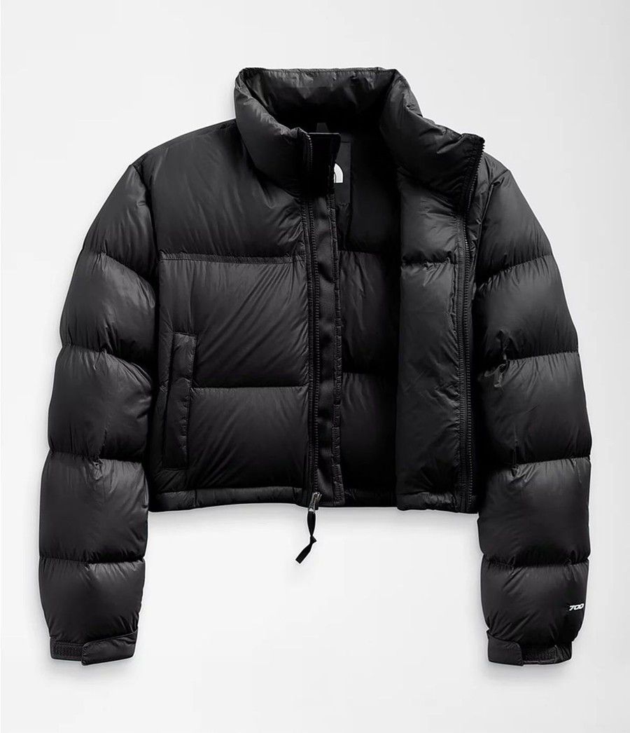 Dámské Zateplené Bundy The North Face Nuptse Short Černé | QXZYOIG-14