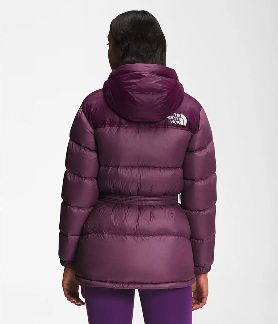 Dámské Zateplené Bundy The North Face Nuptse Belted Mid Fialové | GDUMOER-56