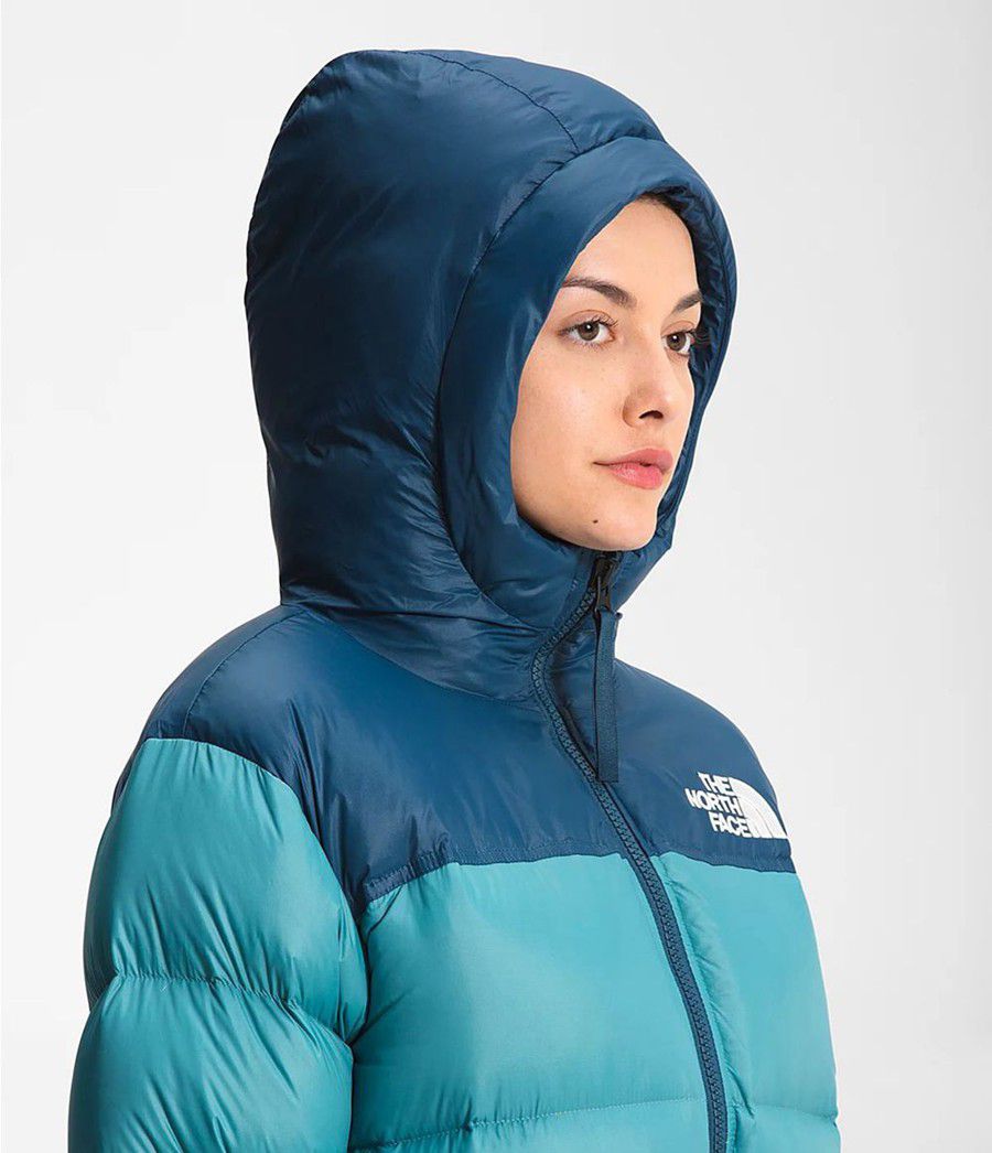 Dámské Zateplené Bundy The North Face Nuptse Belted Mid Blankyt | SCVYQIJ-93