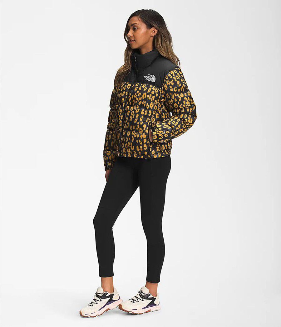 Dámské Zateplené Bundy The North Face Printed 1996 Retro Nuptse Leopard | JTYBPDQ-39