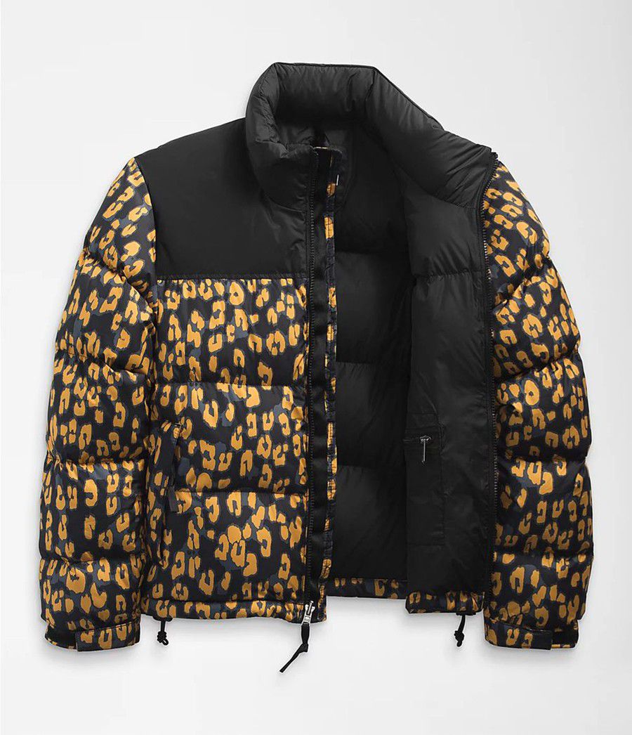Dámské Zateplené Bundy The North Face Printed 1996 Retro Nuptse Leopard | JTYBPDQ-39