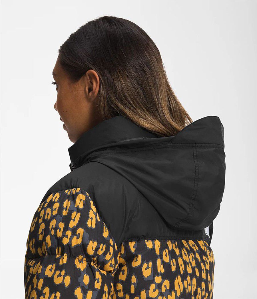 Dámské Zateplené Bundy The North Face Printed 1996 Retro Nuptse Leopard | JTYBPDQ-39