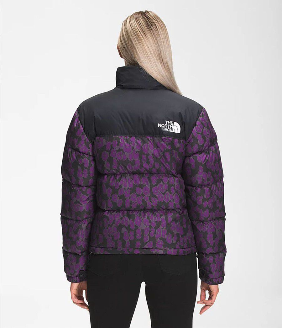 Dámské Zateplené Bundy The North Face Printed 1996 Retro Nuptse Fialové | YNQUTXI-61