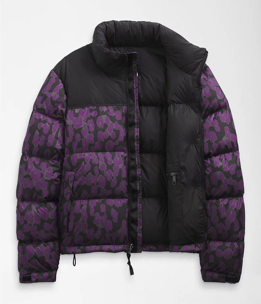 Dámské Zateplené Bundy The North Face Printed 1996 Retro Nuptse Fialové | YNQUTXI-61