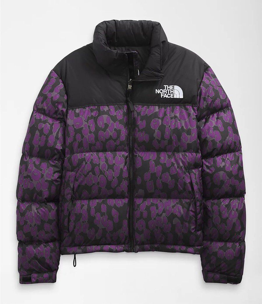 Dámské Zateplené Bundy The North Face Printed 1996 Retro Nuptse Fialové | YNQUTXI-61